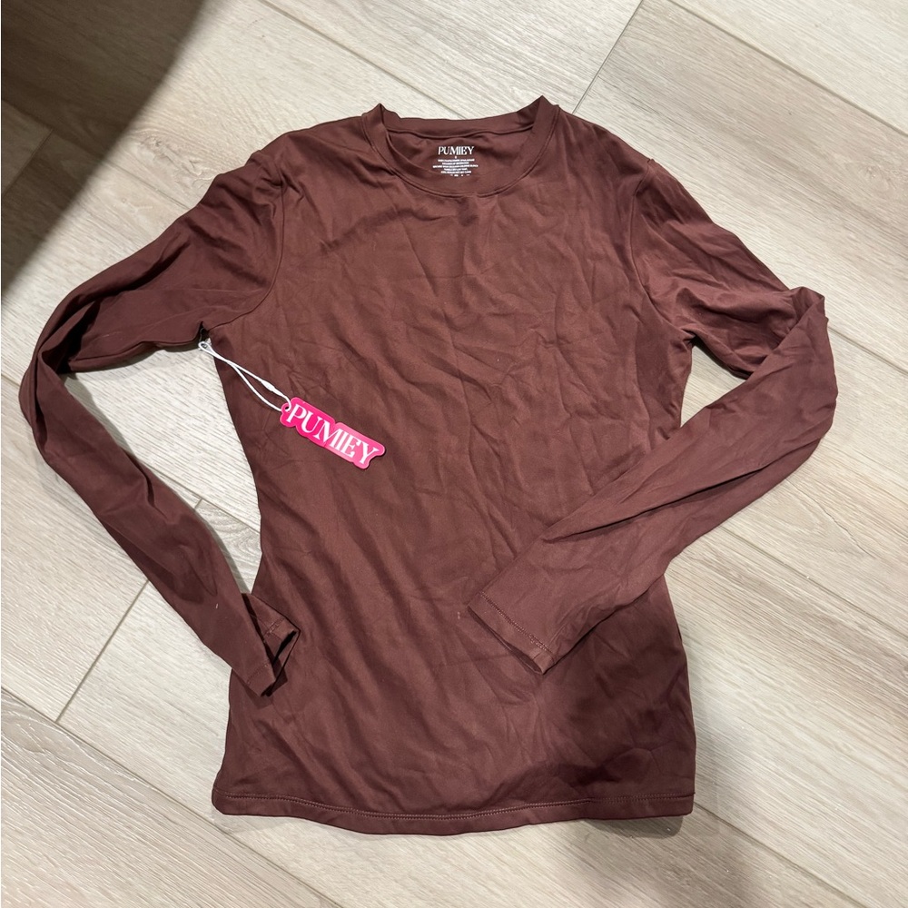 Pumiey Brown Long Sleeve Shirt
